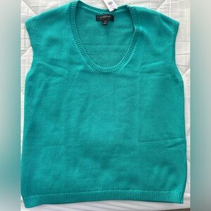 Banana Republic Teal V-Neck Knit Tank